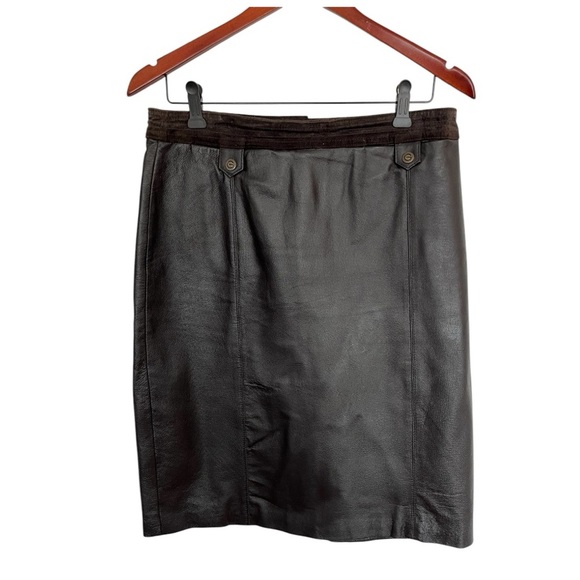 RTG Leather Black Leather Skirt size 11 - Picture 1 of 7